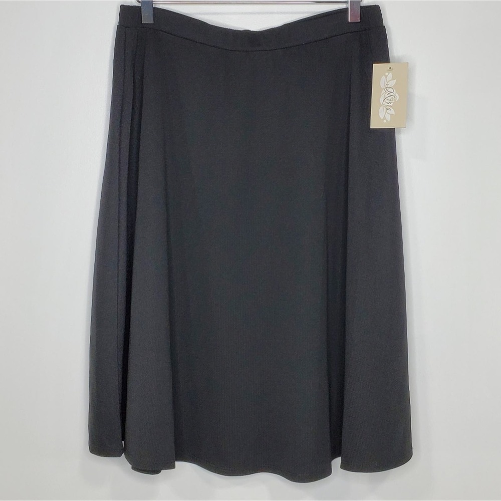 Misia Midi A-Line Black Skirt